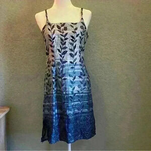 Vintage 90s/Y2K Local Motion Hawaii Dress Blue Floral Print Size Small 7 Juniors